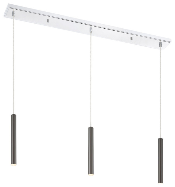 Forest 3 Light Island Light, Chrome - Modern - Pendant Lighting - by LIGHTING JUNGLE