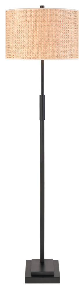 Baitz 62.5'' High 1-Light Floor Lamp Matte Black Includes LED Bulb