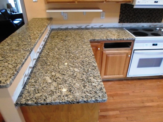 Venetian Ice Granite For Light Wood Cabinets 1 13 12 Traditional