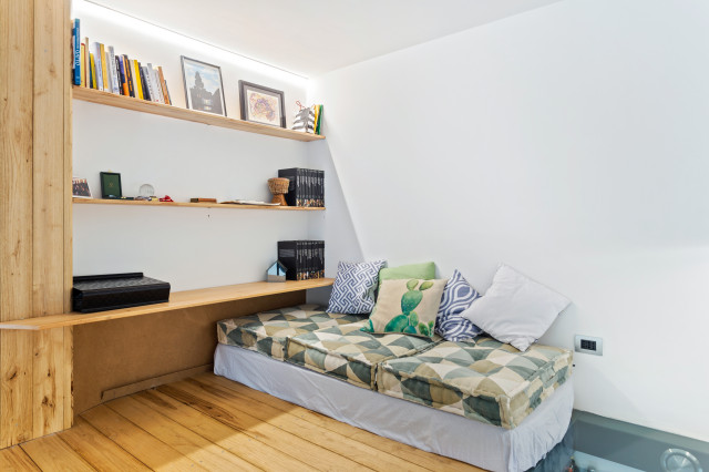 Loft stile industriale 100 MQ contemporain-salon