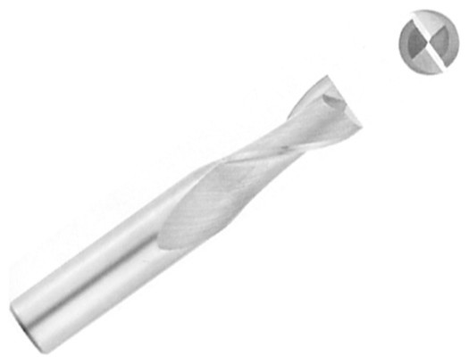 Qualtech 1//4 X 3//8 HSS 4 Flute Single End X Long End Mill