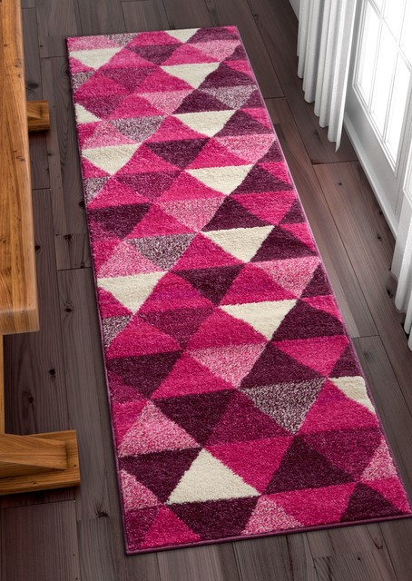 Mystic Alvin Modern Geometric Purple Area Rug Mc 67 Scandinavian Hall And Stair Runners By Rug Lots Area Rug Warehouse