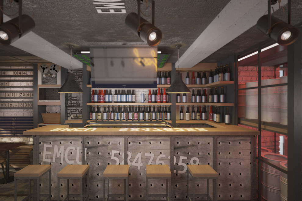 Дизайн проект общественного интерьера (бар) Revolver Craft beer