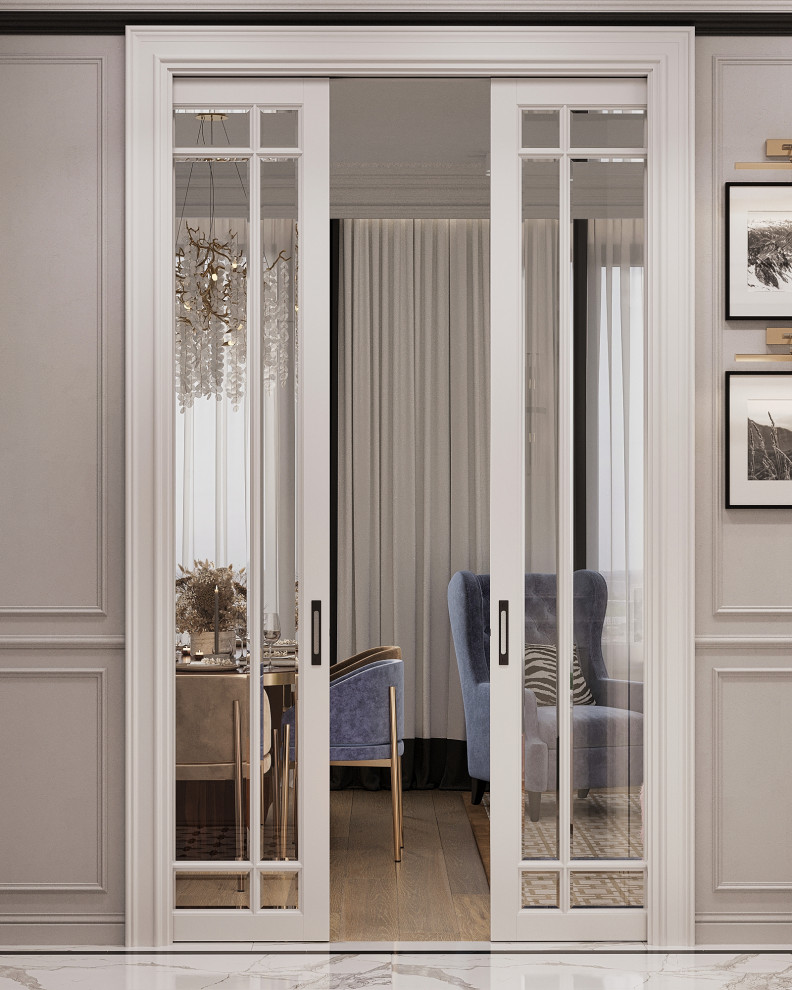 Стильный интерьер с элементами ар-деко в ЖК Петровский квартал на воде - 99 м2