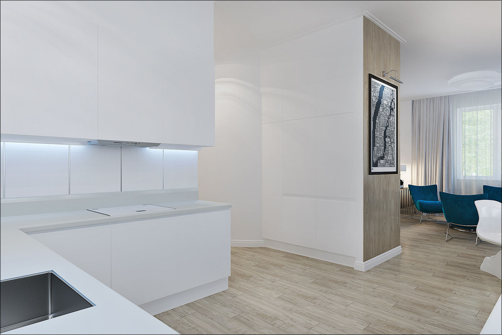 Pure and refined white kitchen