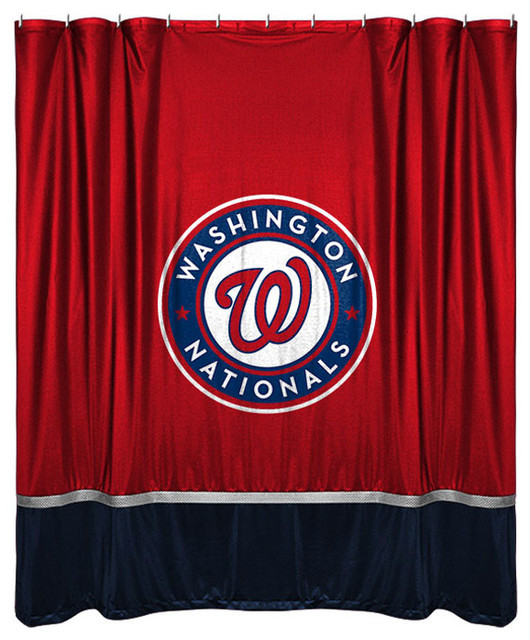 Mlb Washington Nationals Shower Curtain Baseball Bathroom Mlb Washington Nationals Shower Curtain Baseball Bathroom Contemporary Curtains By 51 Llc