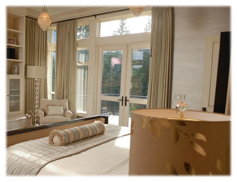 This is an example of a transitional bedroom in Las Vegas.