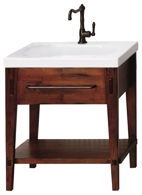 Bathroom Vanities Portland Or ronbow portland wooden vanity set with ceramic sink, 30" - rustic Bathroom Vanities Portland Or ronbow portland wooden vanity set with ceramic sink, 30" - rustic
