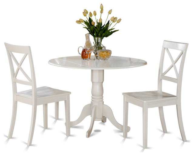 3 Pc Small Kitchen Table-Kitchen Table And 2 Dining Chairs