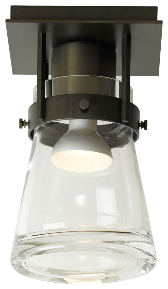 Hubbardton Forge 128705-1005 Erlenmeyer 1 Light Semi-Flush in Natural Iron