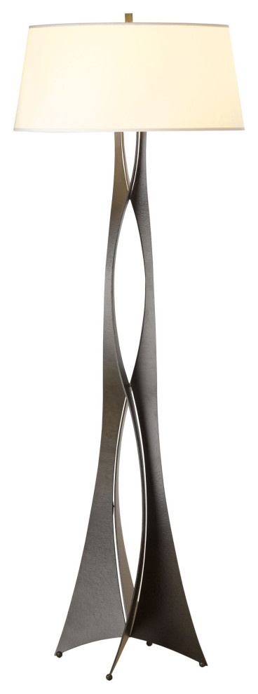 Hubbardton Forge 233070-1101 Moreau Floor Lamp in Natural Iron