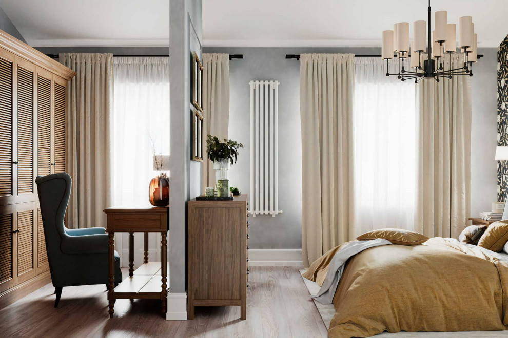 Transitional bedroom in Moscow.