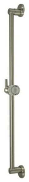 Made to Match 30" Brass Slide Bar With Pin, Satin Nickel