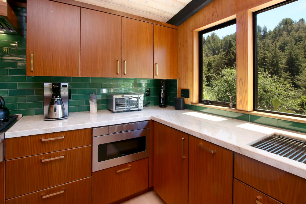 Inspiration for a midcentury kitchen in Other.