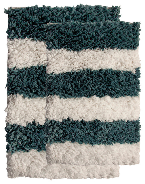 Bath Rug Hand Loom Woven 2 Piece Set Gsf 200 Pattern Allure Bath Rug Hand Loom Woven 2 Piece Set Gsf 200 Pattern Allure Stripes Contemporary Mats By Saffron Fabs