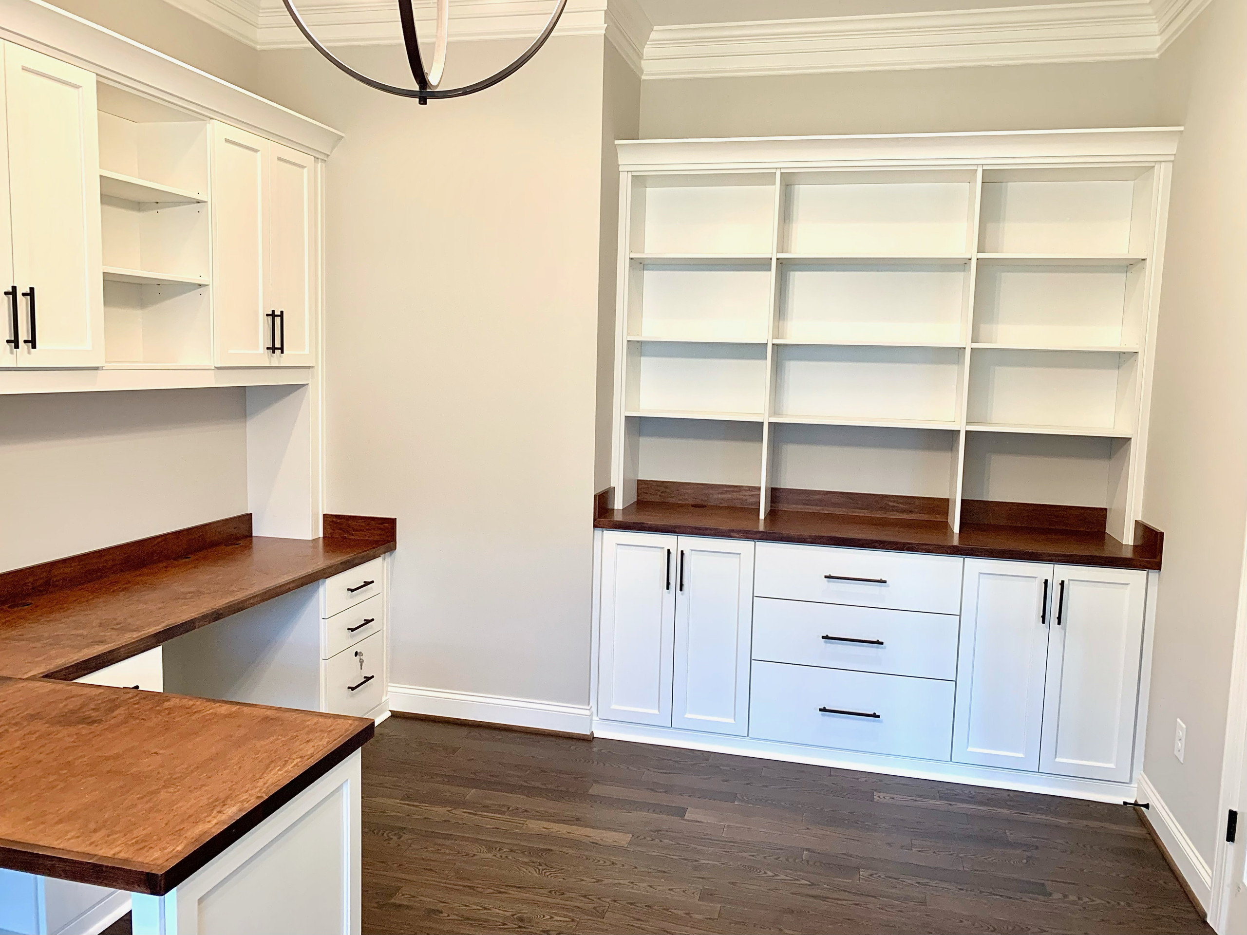 Home Office with Peninsula & Credenza