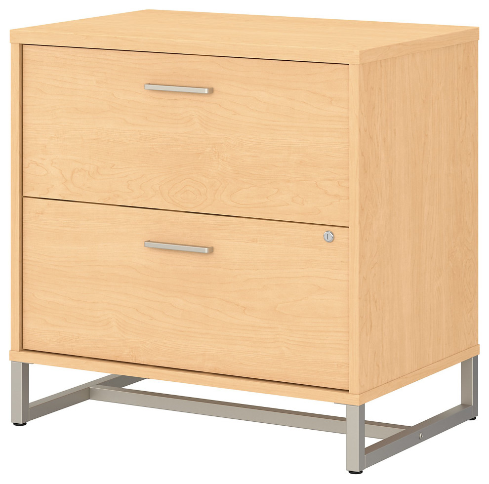 Method 2 Drawer Lateral File Cabinet Assembled Contemporary Filing Cabinets By Bush Industries