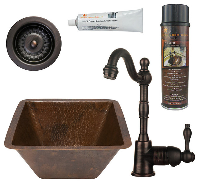 Traditional Square Prep Sink with Faucet and Accessories