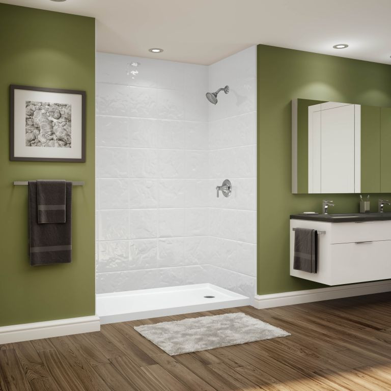 Bella Stone™ 12x12 Textured Tile Full Bath Wall System