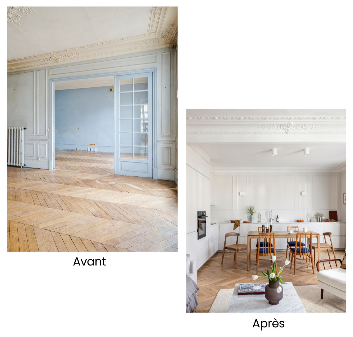 Rénovation totale d'un haussmannien de 80 m²
