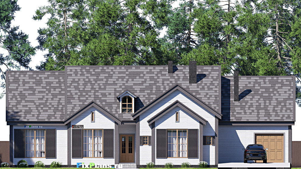 Проект дома с мансардой 21х24 м S297м2 F-17144