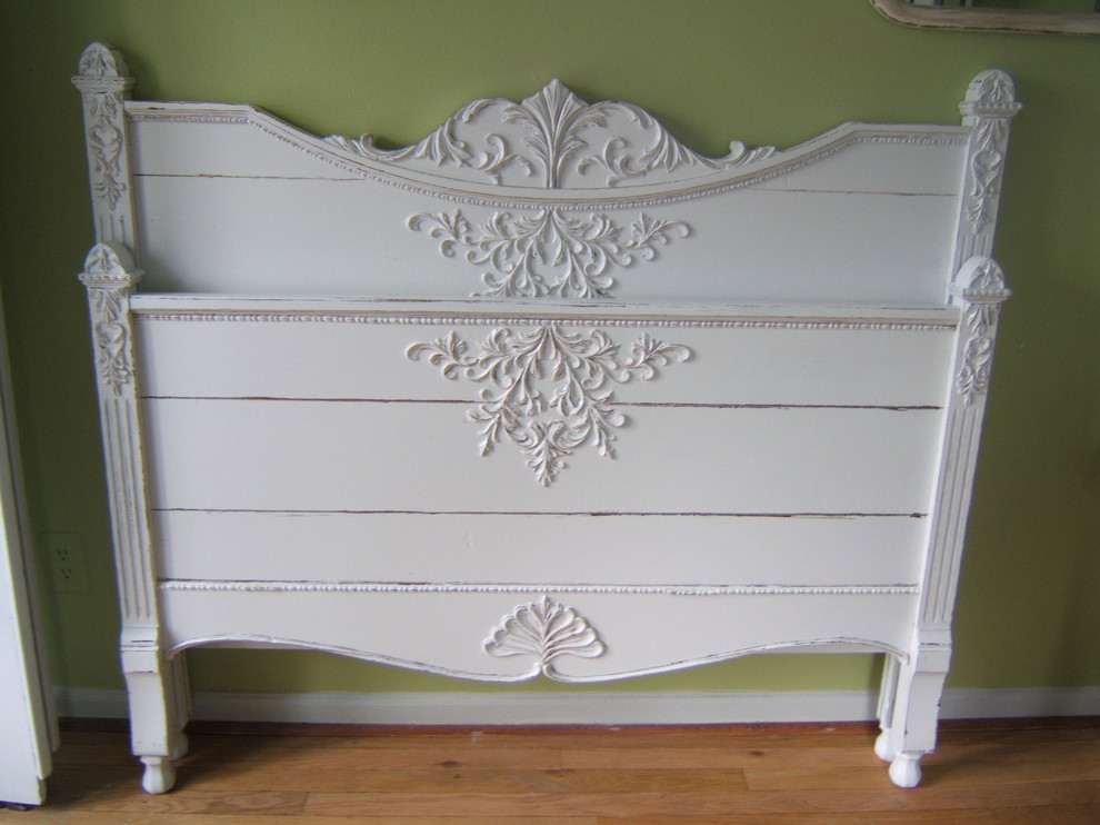 Antique White Shabby Chic Full Bed Detroit by karen buttice