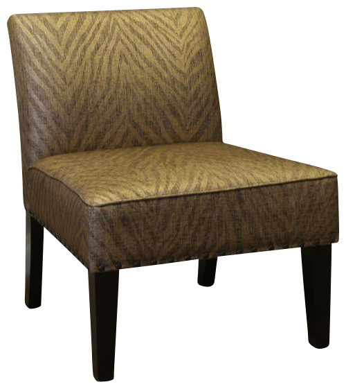 Belinda Accent Chair in Metallic Woven Linen