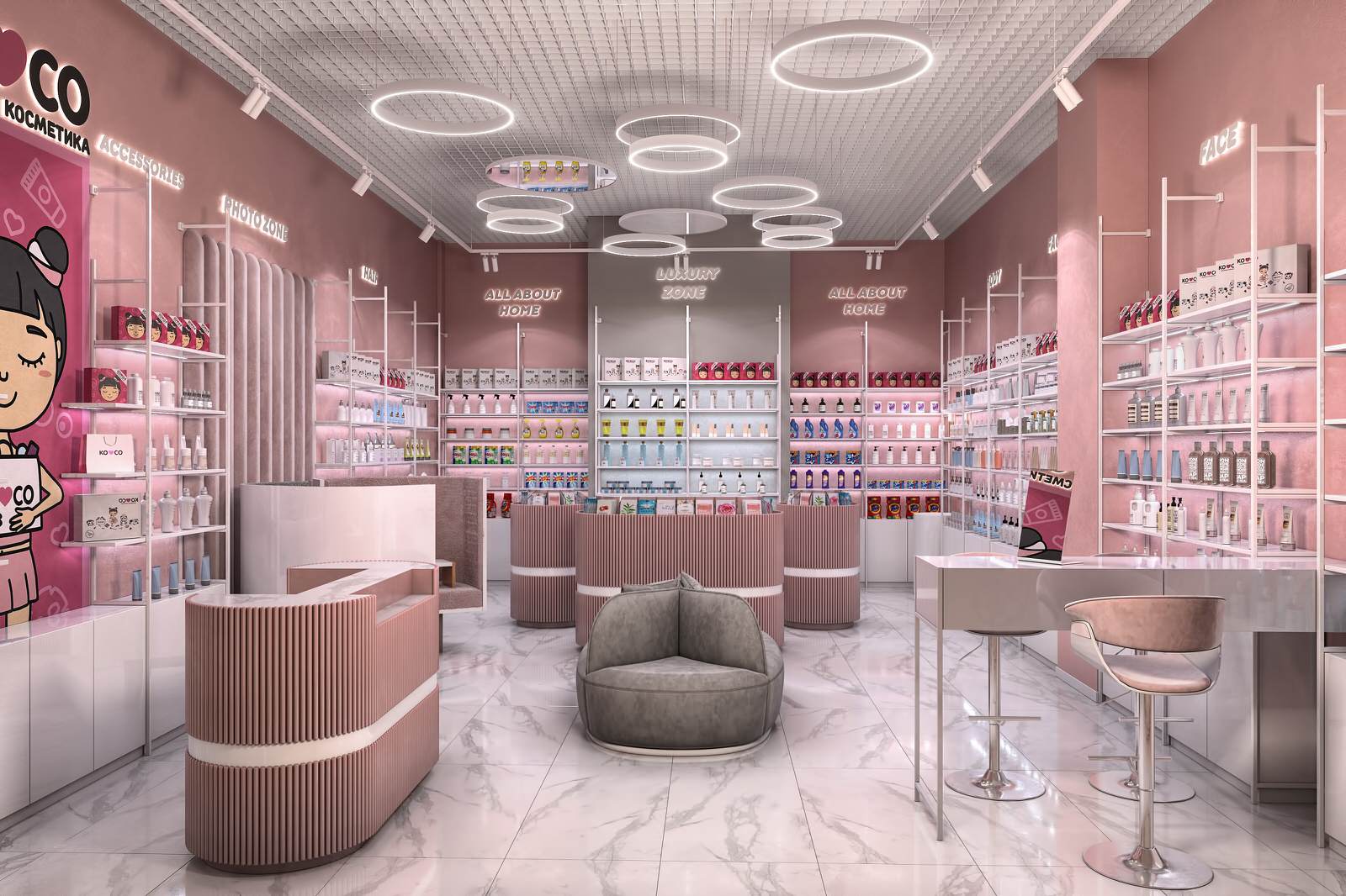 Магазин корейской косметики «Ko&Co», торговый зал