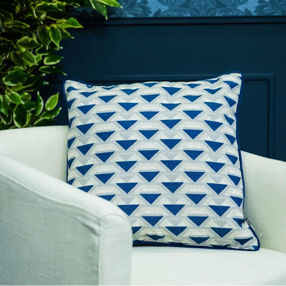 Blue Cushions Modern London by Homes Outlet Houzz