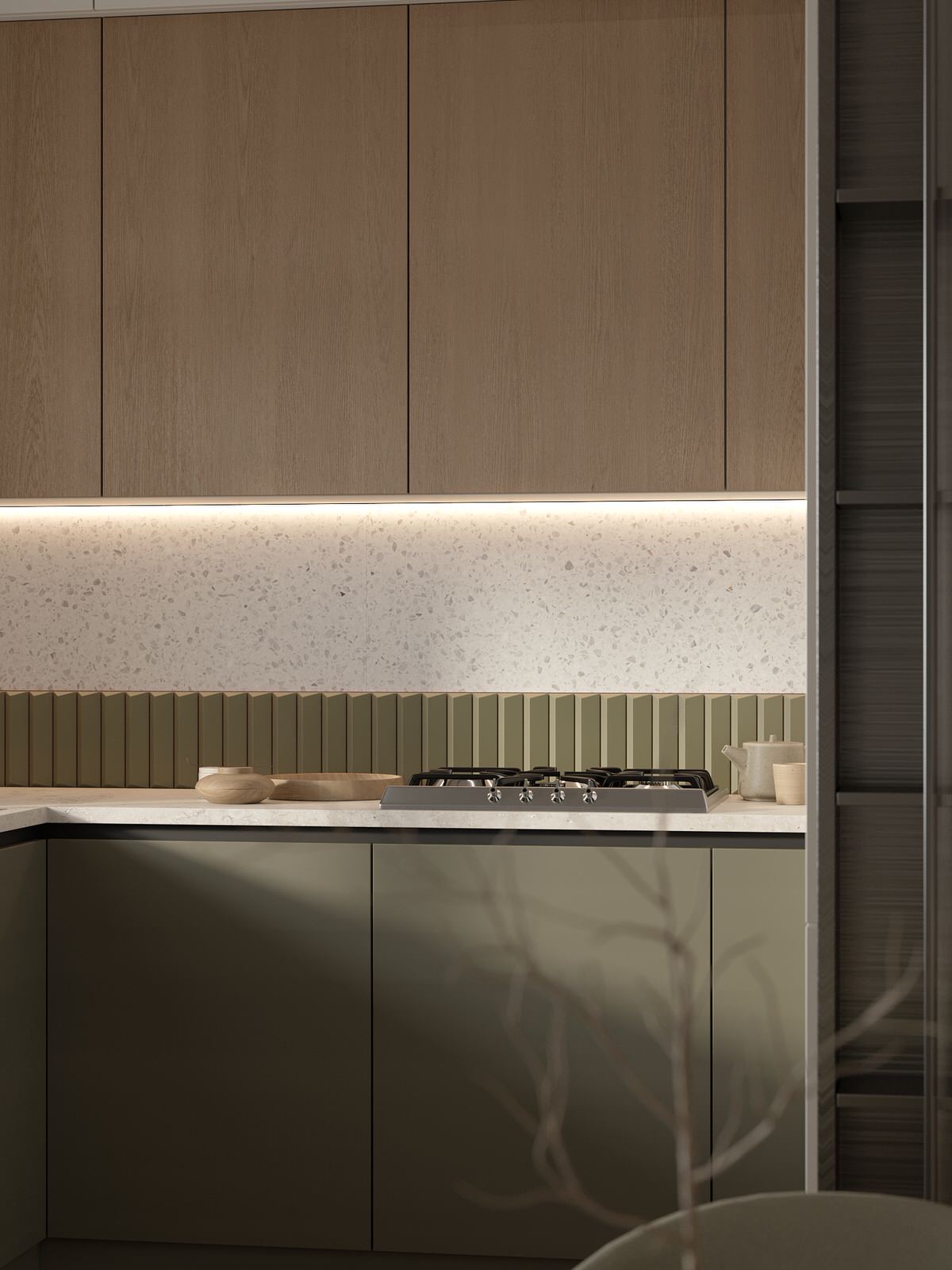 Проект 2-х уровневой квартире в эко-стиле.