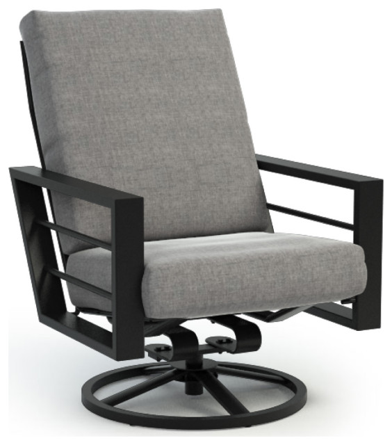 Sutton High Back Swivel Rocker Chat Chair - Transitional - Outdoor ...