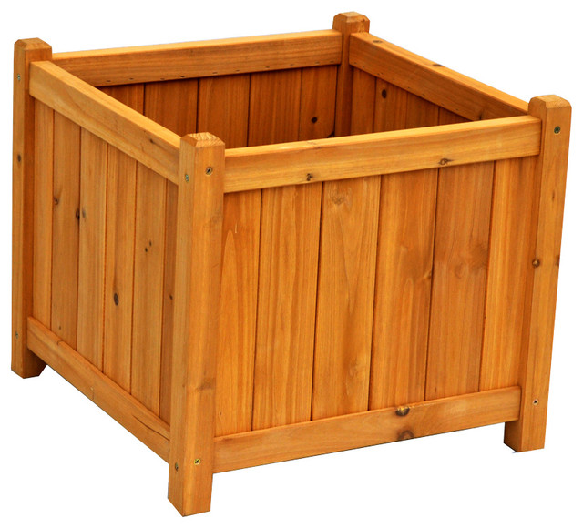Square Planter Box Craftsman Outdoor Pots And Planters by Leisure