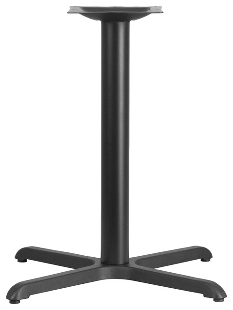 30''x30'' Restaurant Table X-Base With 3'' Diameter Table Height Column