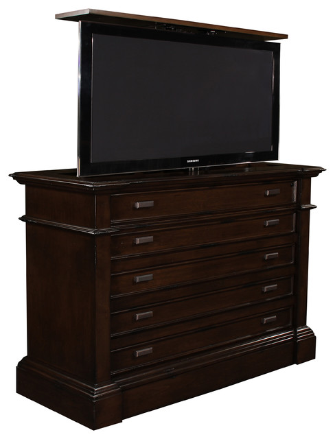 Santa Cruz Tv Lift Cabinet Dresser Hides The Flat Screen For