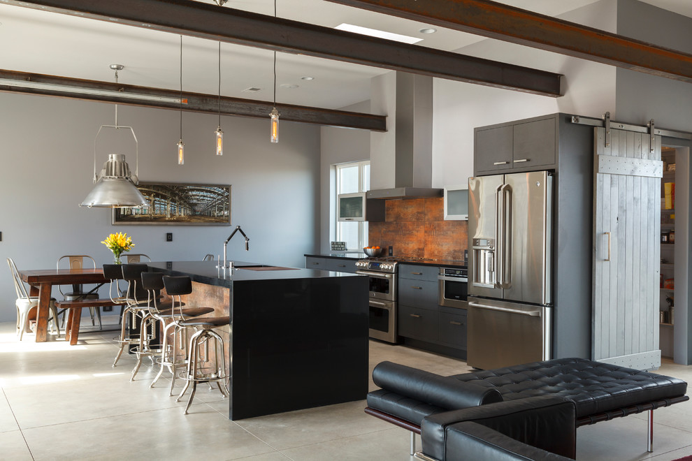 Design ideas for a contemporary kitchen in Albuquerque.