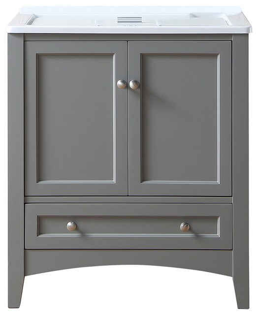 30 5 Laundry Single Sink Vanity Gray