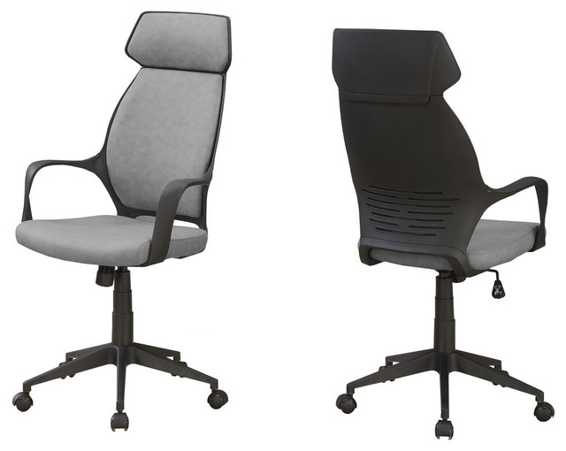 Microfiber High Back Executive Office Chair Gray