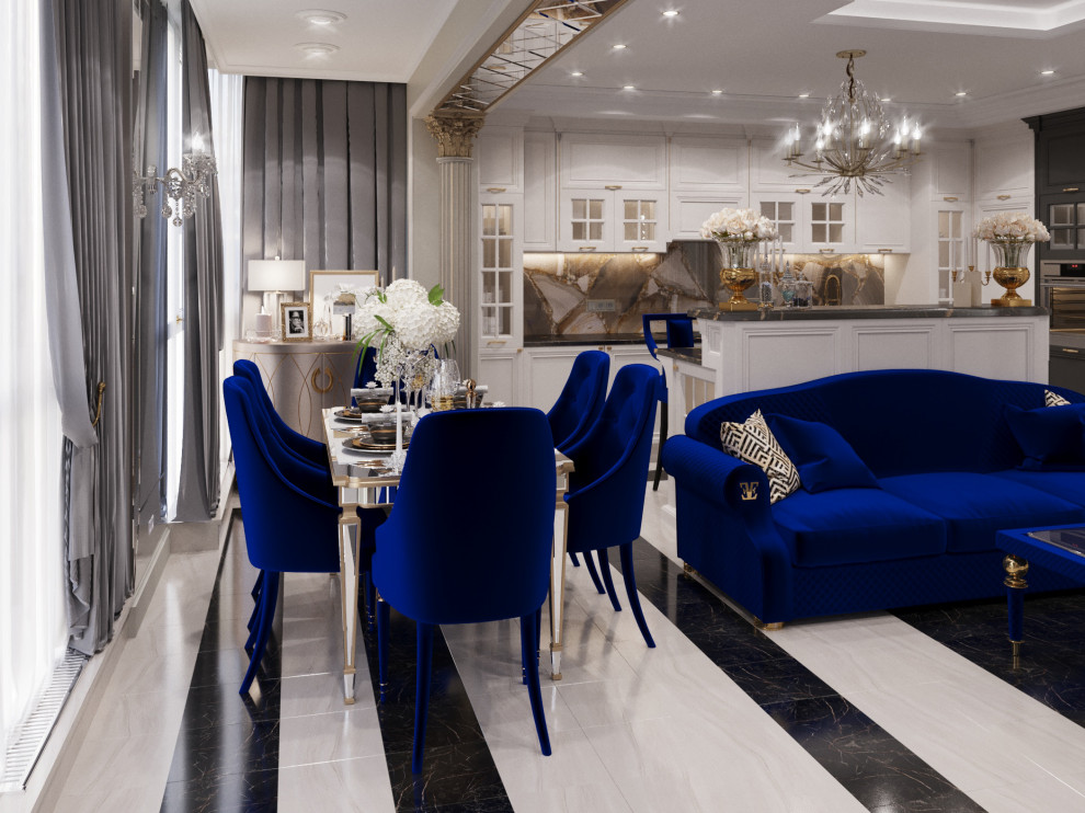 Визуализация кухни-гостиной.