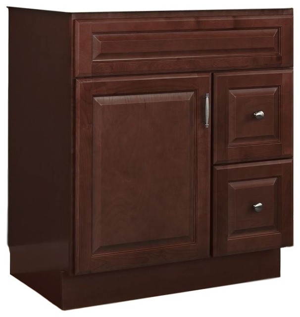 JSI Quincy 30" 1Door Espresso Finish Vanity With 2 Right Drawers