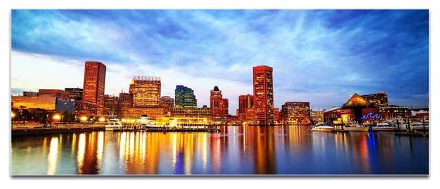 Baltimore City Skyline Urban Modern Wall Art Contemporary Cityscape Artwork Contemporary Prints And Posters By Modern Crowd
