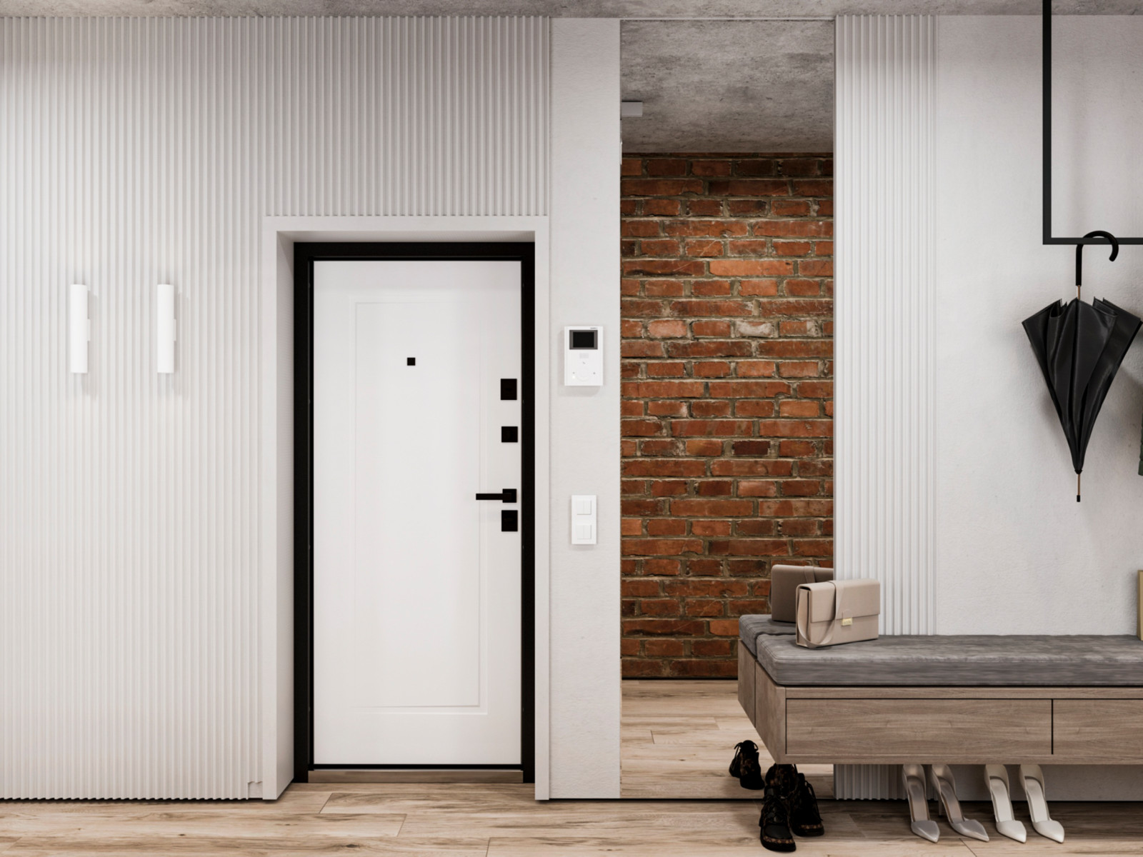 КУХНЯ-ГОСТИНАЯ В СТИЛЕ ЛОФТ, 45 КВ.М