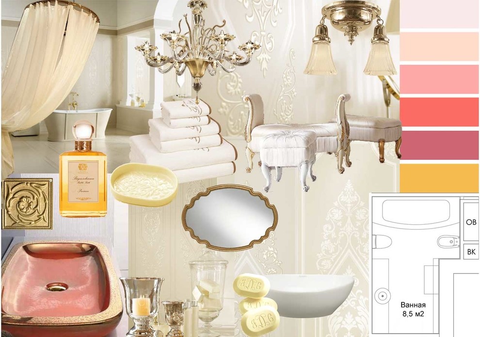 Квартира к классическом стиле нео-барокко