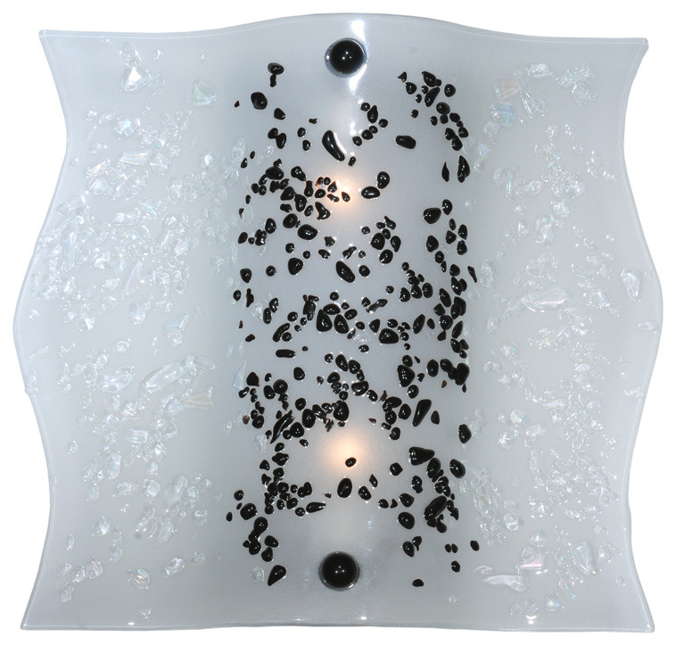 11.5W Metro Fusion Ice Age Glass Wall Sconce