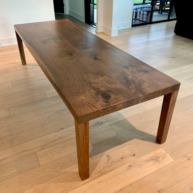 Black Walnut Parsons Dining Table Modern Kitchen Atlanta by 62