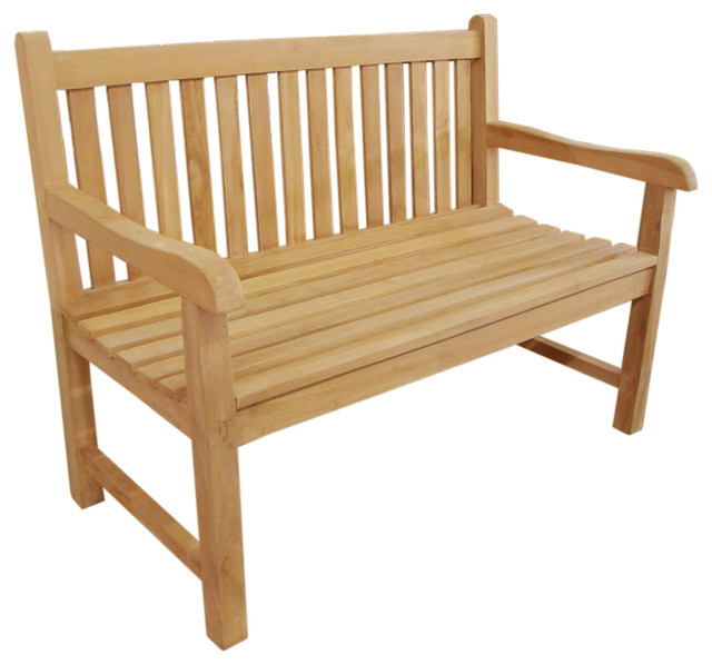D Art Collection Teak Riverside 2 Seater Bench Transitional