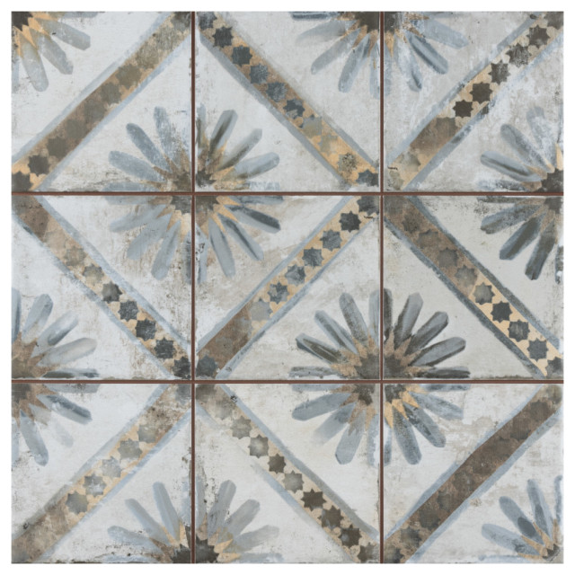 Harmonia Kings Marrakech Blue Ceramic Floor and Wall Tile