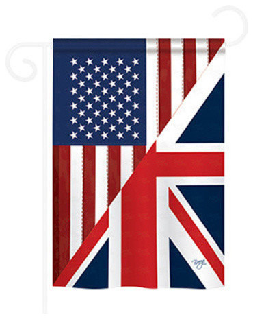 Us Uk Friendship 13 X18 5 Usa Produced Home Decor Flag Contemporary Flags And Flagpoles By Breeze Houzz - American Home Decor Uk