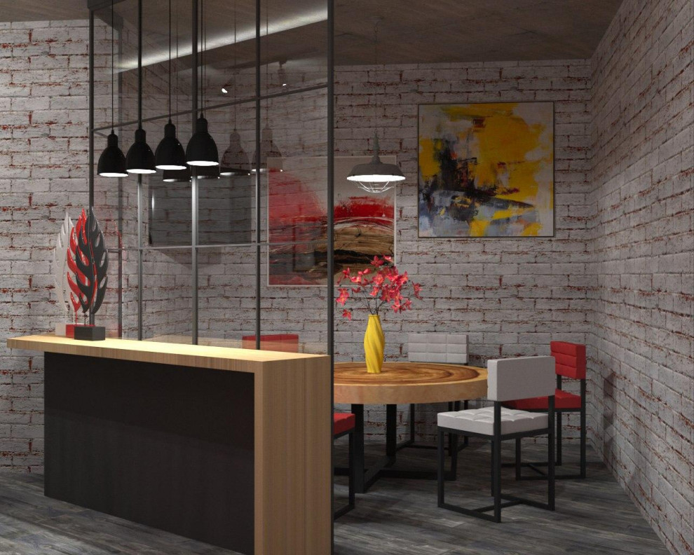 Офисная кухня в стиле лофт