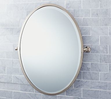 Hayden Pivot Mirror, Polished Nickel finish - Traditional - Wall ...