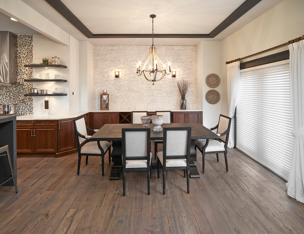 Photo of a transitional dining room in Edmonton.